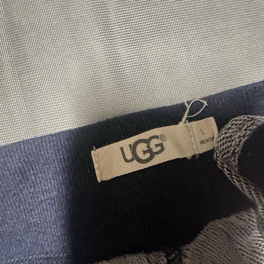 Ugg Terry Sweat Shorts Mens Large Lounge Navy Blue Casual Flat Front Drawstring - Picture 6 of 9